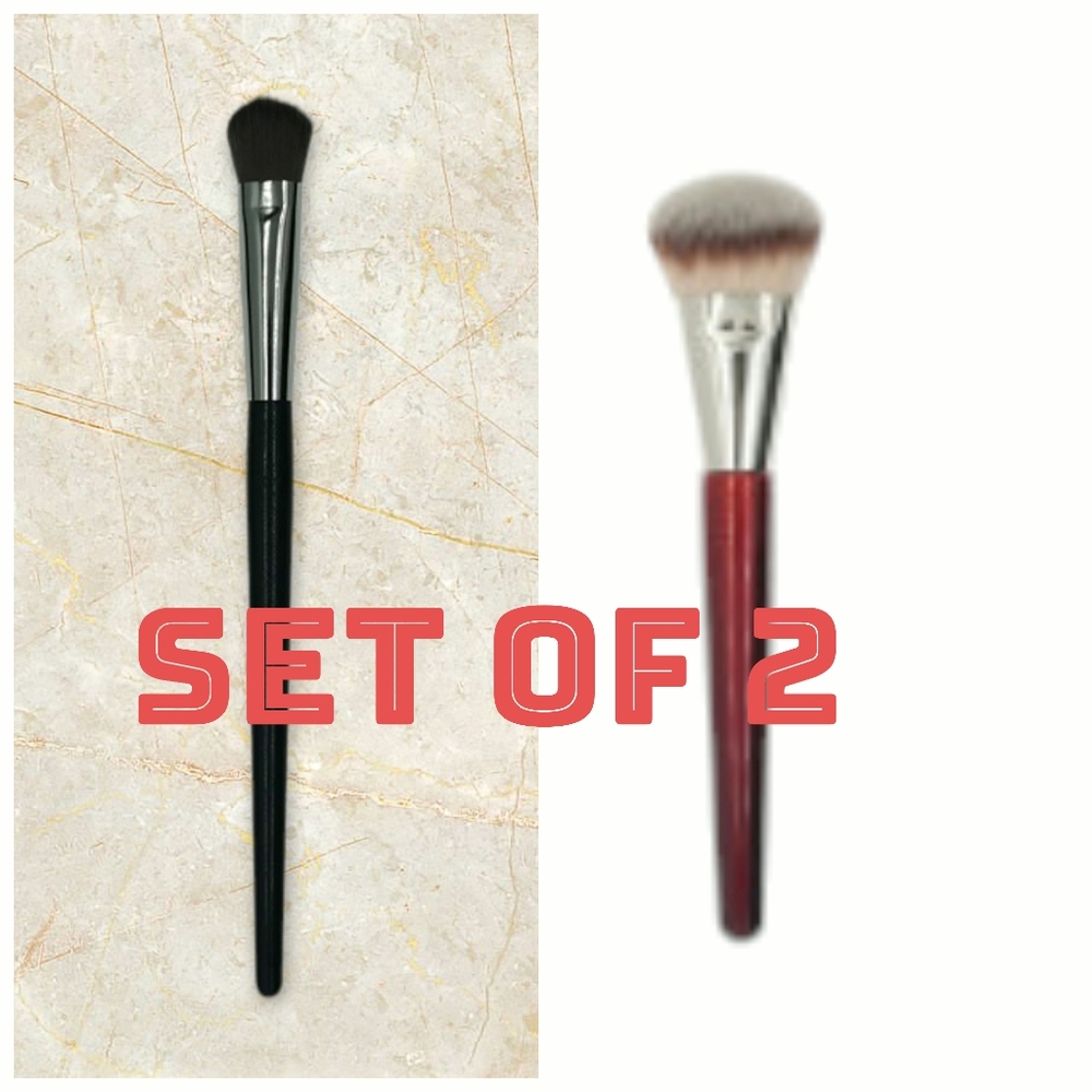 BK Beauty 101 Foundation Brush and BK Beauty A506 Concealer Brush(Set Of 2)